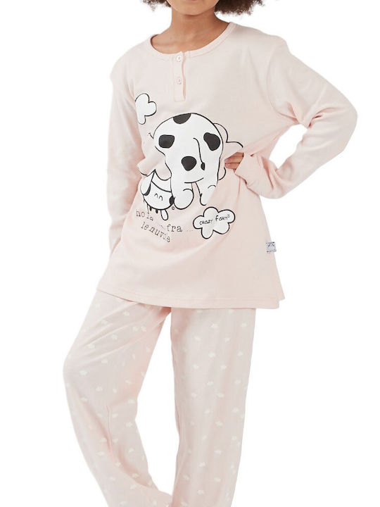 Crazy Farm Pijama pentru copii De bumbac Roz