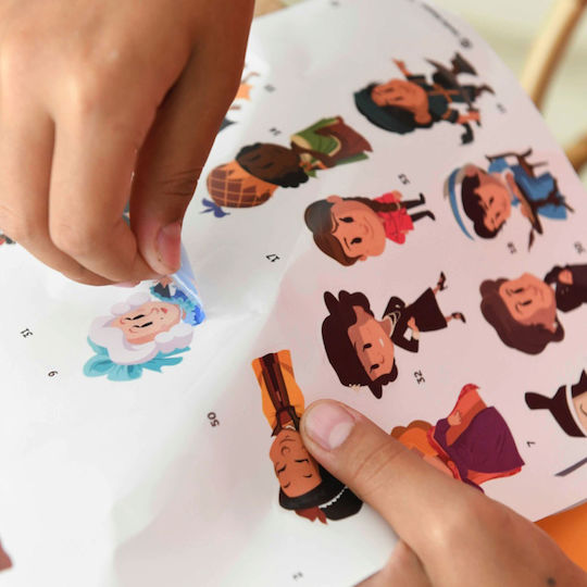 Poppik Stickers Discovery Posters, Famous Women for Children 7+ years Years
