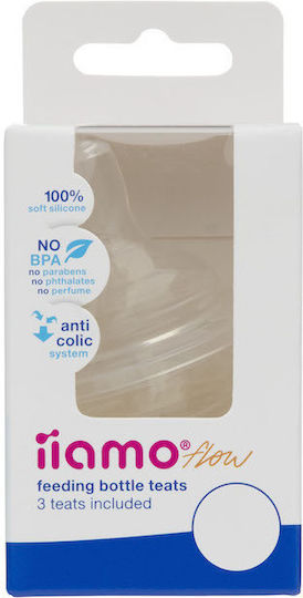 Iiamo Anti-Colic Teat Go & Home Θηλές από Σιλικόνη για 0+ μηνών 3τμχ