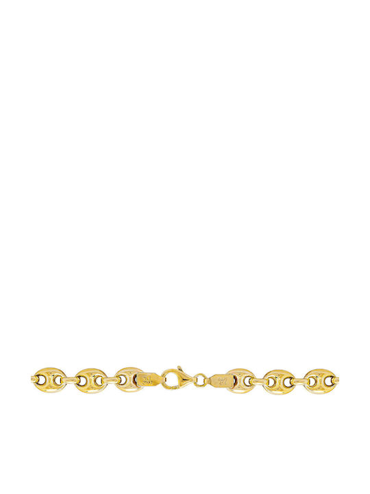 Kiriakos Gofas Gold Chain Neck 9K Wide Thickness 7mm and Length 55cm