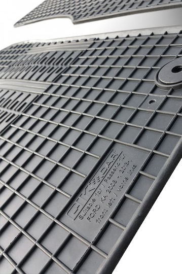 Cik Set of Front and Rear Mats 4pcs for Ford Ka 2008-2017 Black
