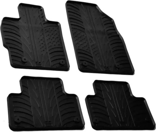 Lampa Set of Front and Rear Mats Tray Type 4pcs from Rubber for Mazda CX-7 Black