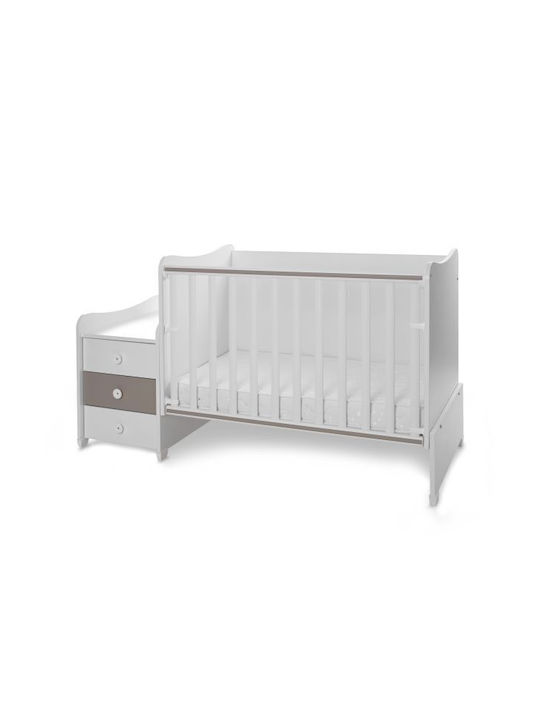 Lorelli Κούνια Πολυμορφική Maxi Plus White/String για Στρώμα 62x110cm