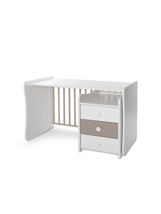 Lorelli Κούνια Πολυμορφική Maxi Plus White/String για Στρώμα 62x110cm