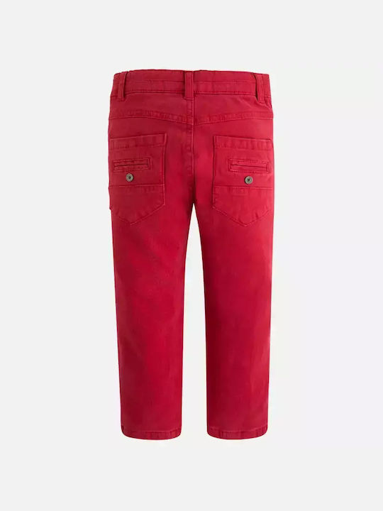 Mayoral Kids Fabric Trousers Red