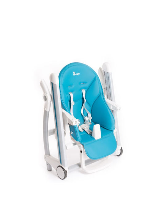 Bo Jungle B-High Chair Αναδιπλούμενο Καρεκλάκι Φαγητού με Ρυθμιζόμενο Ύψος Τιρκουάζ