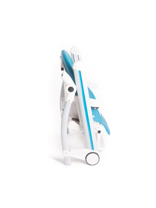 Bo Jungle B-High Chair Αναδιπλούμενο Καρεκλάκι Φαγητού με Ρυθμιζόμενο Ύψος Τιρκουάζ
