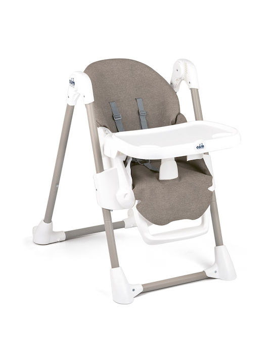 Cam Pappananna Klappbar Hochstuhl mit Metallrahmen & Stoffsitz Braun S2250-246