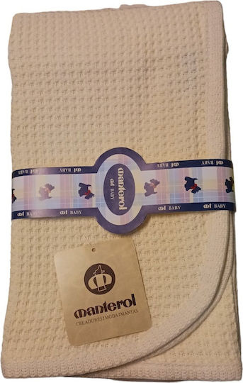 Manterol Casa Pătură Spania Pepinieră Swaddling pături 100% bumbac Bej Cream 75x100cm