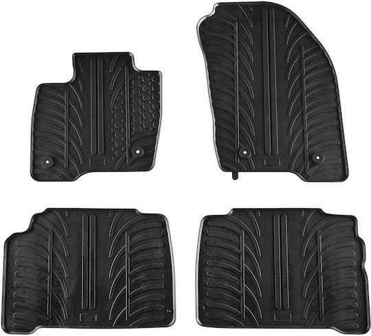 Gledring Set of Front and Rear Mats 4pcs Tray Type for Ford Galaxy Black