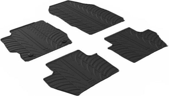 Gledring Set of Front and Rear Mats 4pcs for Ford Ka 2017 Black