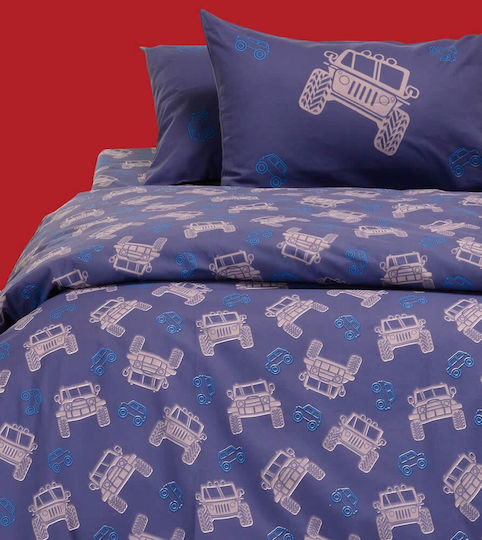 Melinen Kids Cotton Pillowcase Set 50x70cm Blue