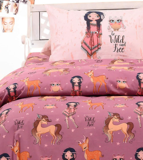 Melinen Kids Cotton Pillowcase Set 50x70cm Violet
