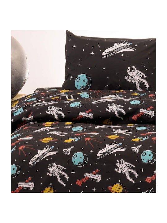 Melinen Kids Cotton Pillowcase Set 50x70cm Black