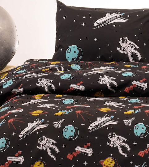 Melinen Kids Cotton Pillowcase Set 50x70cm Black