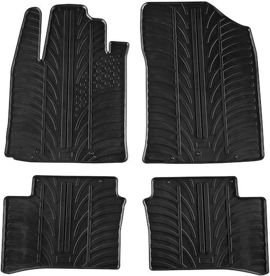 Gledring Set of Front and Rear Mats 4pcs for Kia Picanto 2011-2017 Black