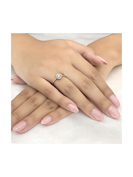 Single Stone from Rose Gold with Diamond