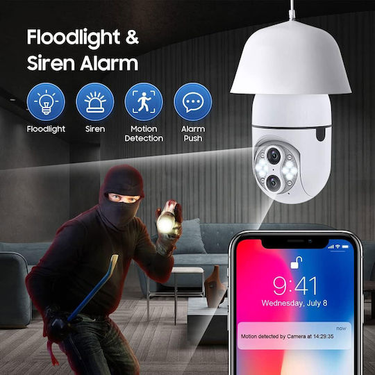 Jortan 104858 IP Überwachungskamera Wi-Fi Full HD 1080p mit Mikrofon