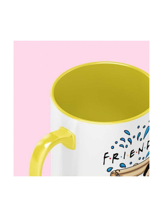 Friends Ceramic Mug 330ml 8x9.5cm Yellow-White WMGFRDS024