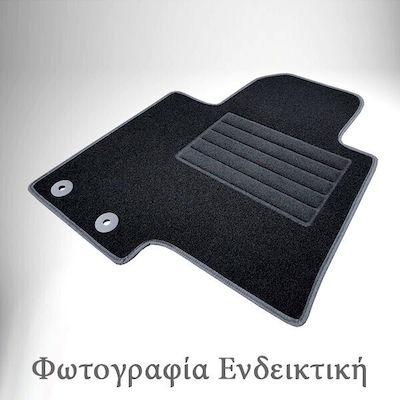 Cik Set of Front and Rear Mats 4pcs from Carpet for Seat Altea Black