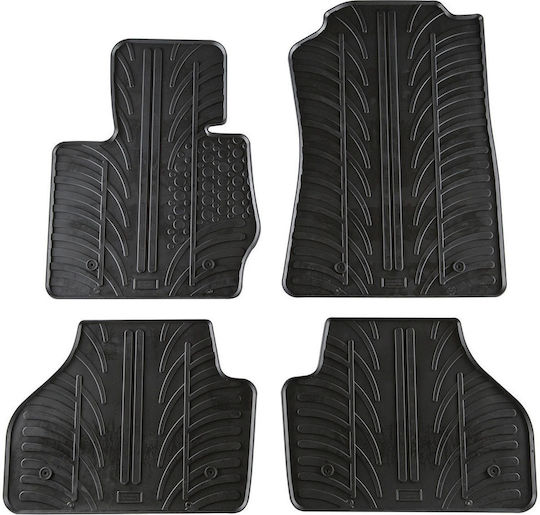 Gledring Set of Front and Rear Mats 4pcs Tray Type for BMW X4 2014 Black