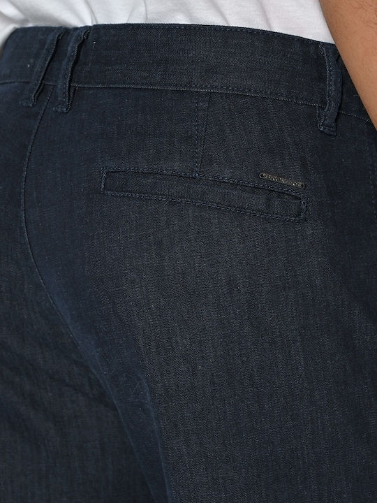 Men's Slim Fit Elastic Blue Jeans Pants