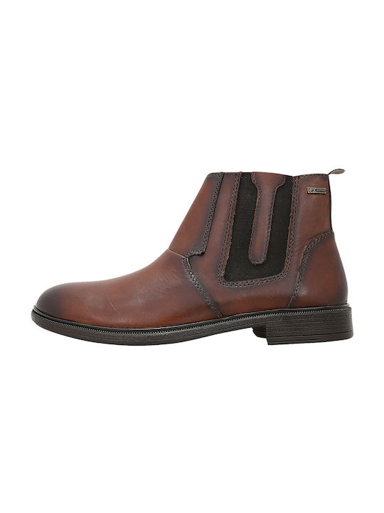 GK Uomo Men's Leather Boots Brown