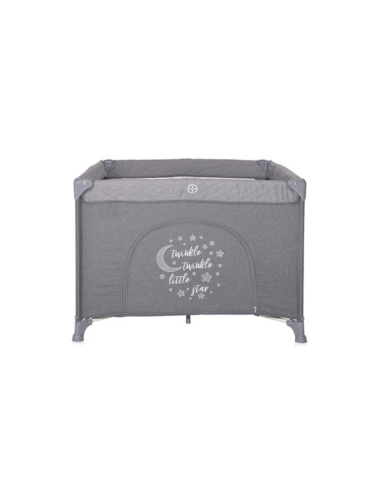 Lorelli Sunny Park with Mattress Cool Grey Star 100x100cm