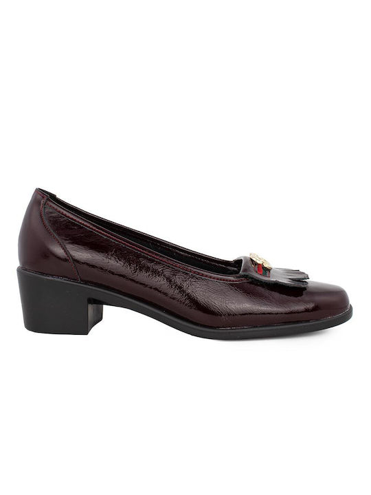 Castor Anatomic Anatomic Leather Burgundy Low Heels