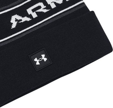Halftime Pom Pom Beanie Unisex Σκούφος Πλεκτός σε Μαύρο χρώμα