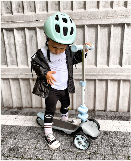 HyperMotion Kinderroller 3 in 1 3-Rad mit Sitz Hellblau