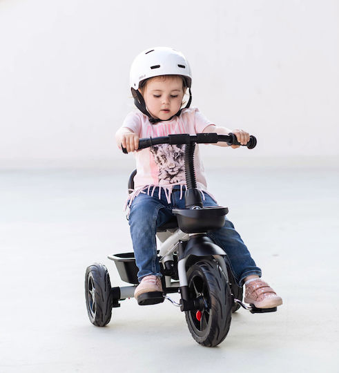 HyperMotion Kids Tricycle Bicycle TOBI Vector with Storage Space & Parental Handle for 12+ Months Gray