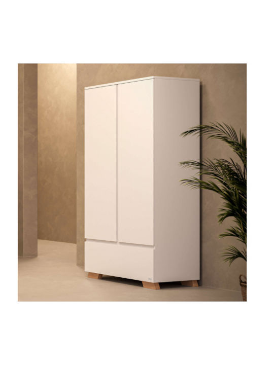 Oslo Zwei Türen Kinderkleiderschrank Grau 101x54x180cm
