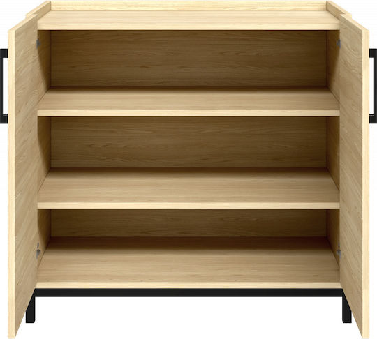 Elmo Baby Dresser with 3 Drawers Beige 94x51x91cm