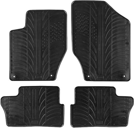 Gledring Set of Front and Rear Mats 4pcs for Peugeot 307 2008-2014 Black