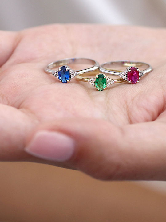 Ring with Zircon made of Gold 9K