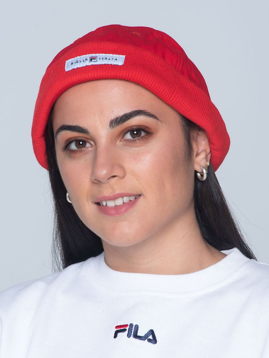 Beanie Unisex Σκούφος Πλεκτός σε Κόκκινο χρώμα