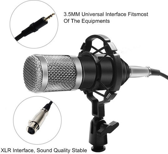 BM-800 Πυκνωτικό Μικρόφωνο Shock Mounted για Φωνητικά
