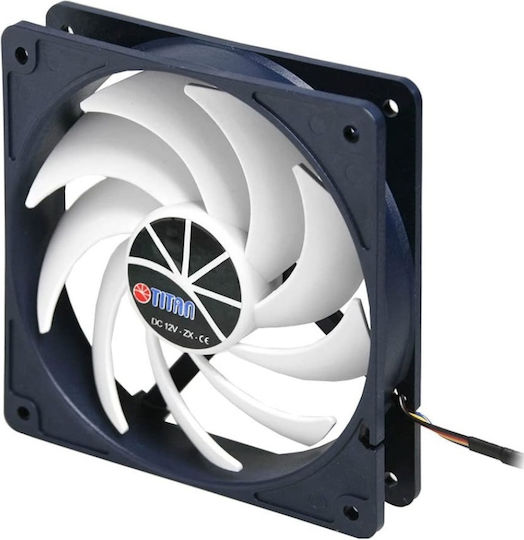 Titan TFD-12025H12ZP/KU(RB) Case Fan (2200rpm / 66.62cfm) Without LEDs Lighting and Connection 4-Pin PWM