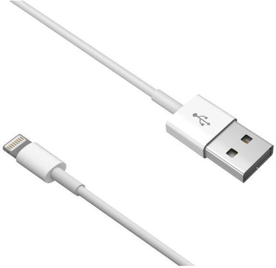 Devia USB-A to Lightning Cable Λευκό 1m (DVCB-986650)