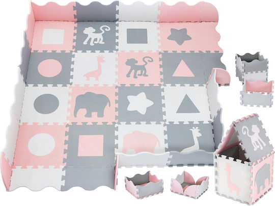 Moby System Interactive Kids Floor Puzzle with Animals 16 Pieces