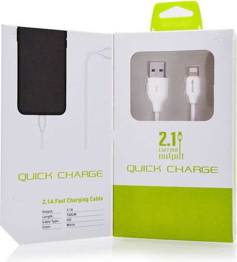 Ldnio LS371 Regular USB-A la Cablu Lightning Alb 1m