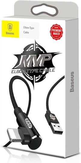 Baseus MVP Angle (90°) / Braided USB to Lightning Cable Μαύρο 1m (CALMVP-01)
