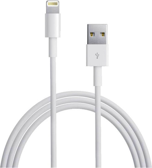 Foxconn Regular USB to Lightning Cable Λευκό 2m (MD818ZMA-2)