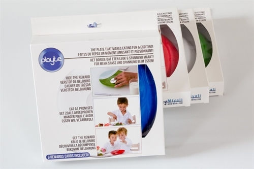 Miyali Baby Food Plate Food Plate Playte Red, 24m+ made of Plastic Red