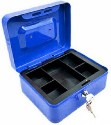 Cash Box with Lock Blue 8910-K