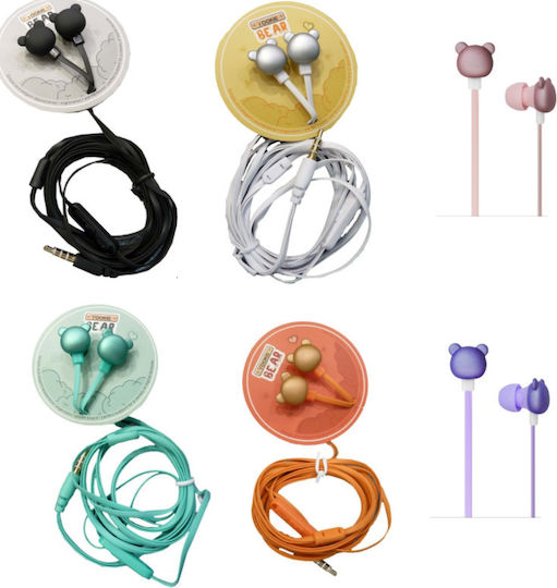 Yookie YK1050 In-ear Handsfree με Βύσμα 3.5mm Πορτοκαλί