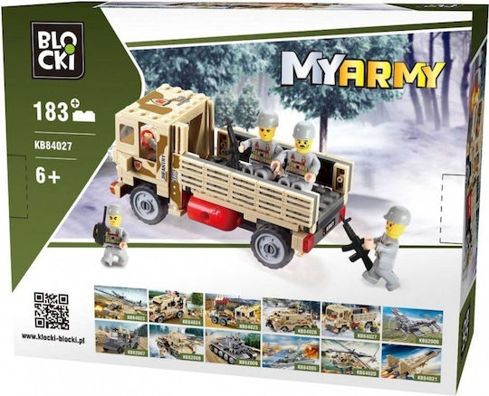 Blocki Military Truck Building Blocks for 6+ Years 183 Pieces