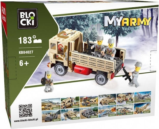 Blocki Military Truck Building Blocks for 6+ Years 183 Pieces