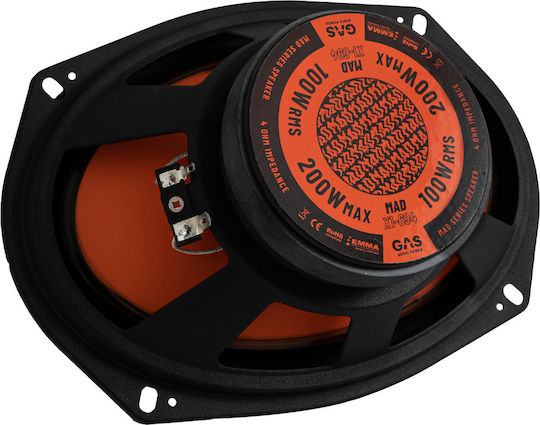 Gas Audio Power Mad X1-694 Σετ Ηχεία Αυτοκινήτου 6x9" με 100W RMS (3 Δρόμων)